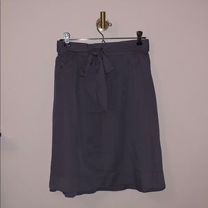 LOFT Knee Length Gray Skirt